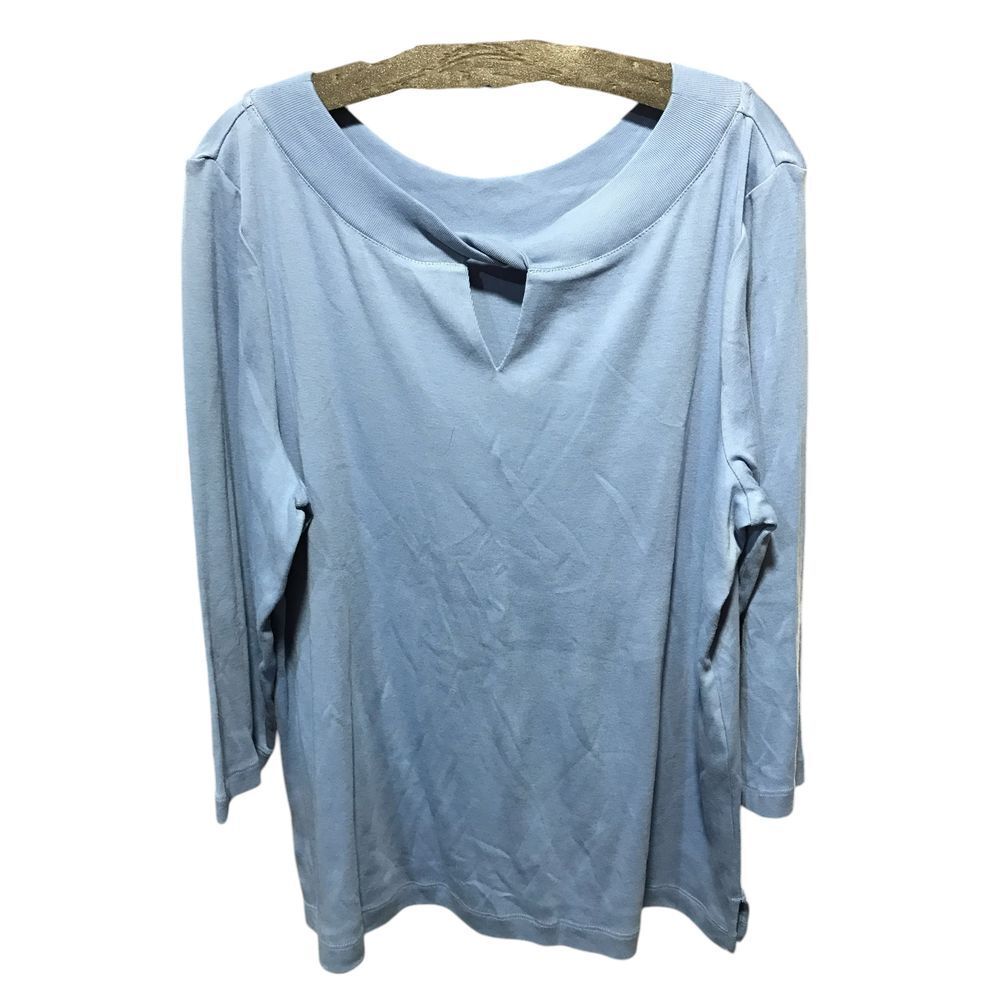 Chico's Lt. Blue 3/4 length slv Basic‎ Knit Women's Shirt Size 16